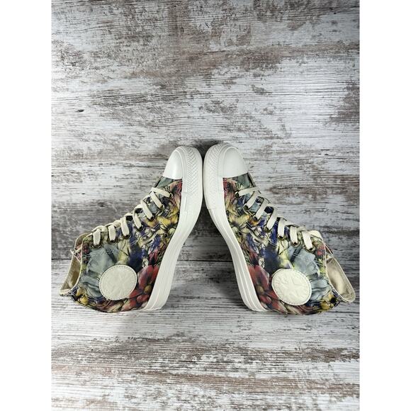 Women's Converse Chuck Taylor All Star Lux Hi Hidden Wedge Floral Sneakers Sz 7 - Picture 7 of 9